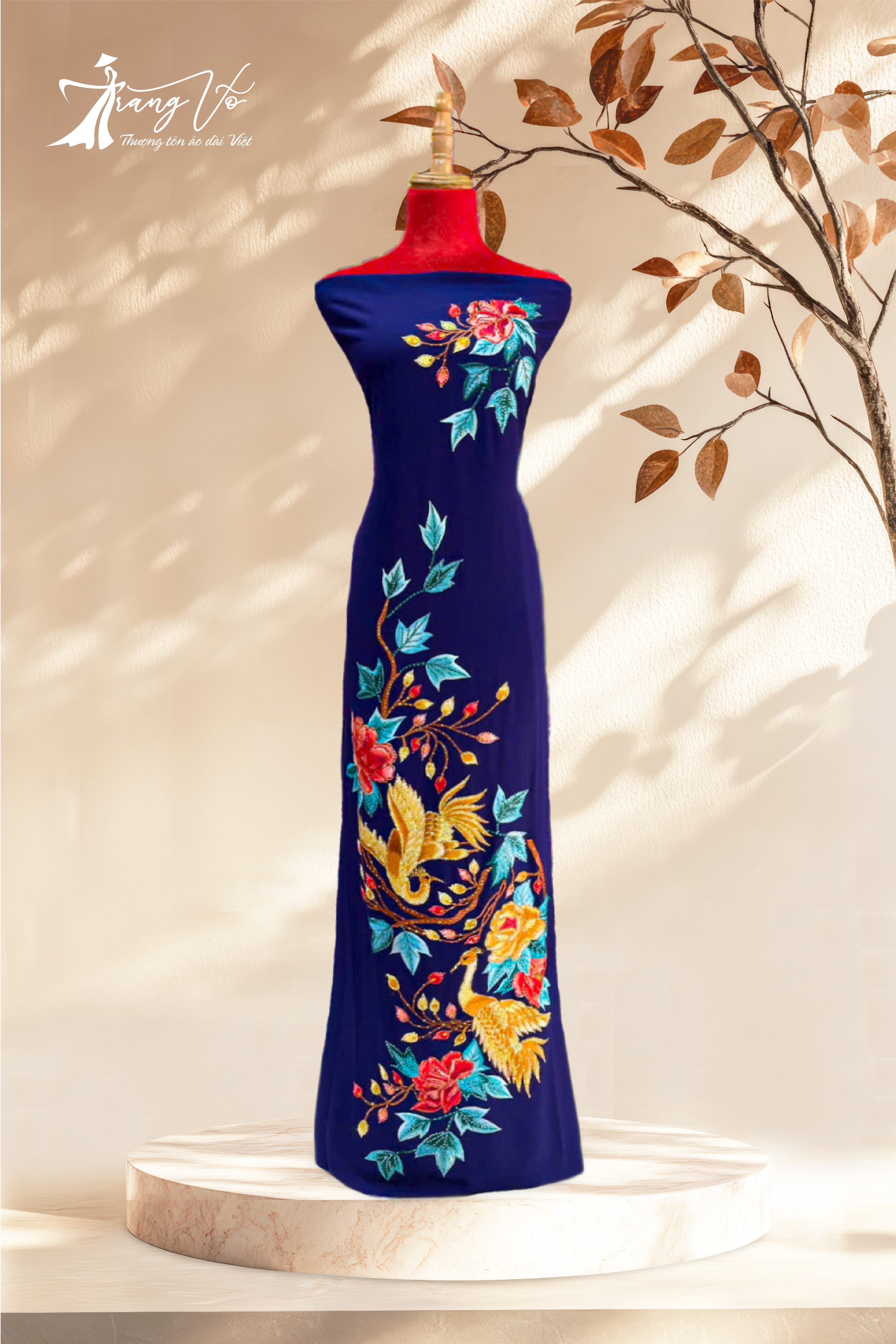 LEN Ý THÊU ÉP ĐÁ SWAROVSKI CAO CẤP #03112415